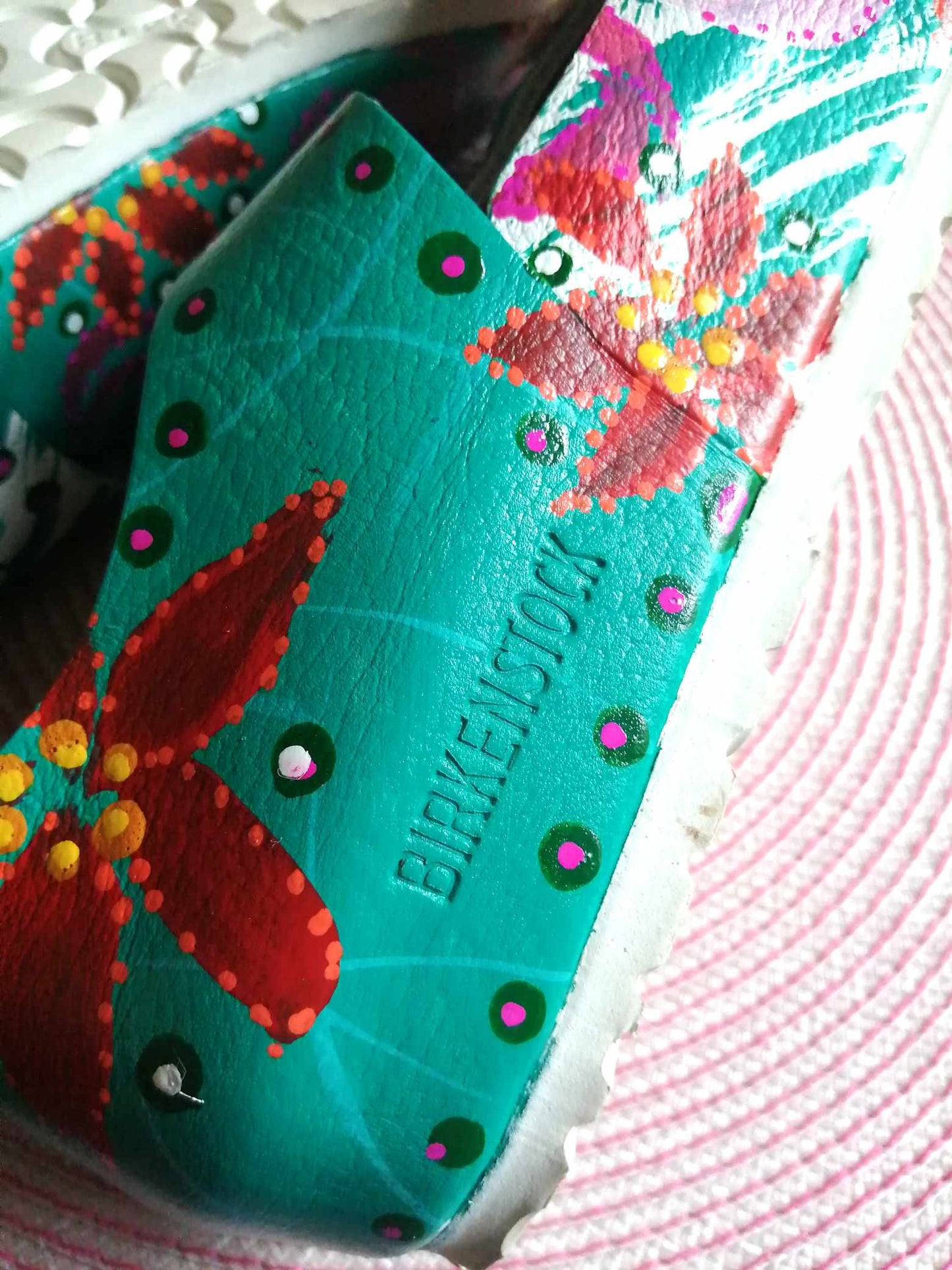 Babies BOHÈME de Birkenstock 41 turquoise et flower power 🌸
