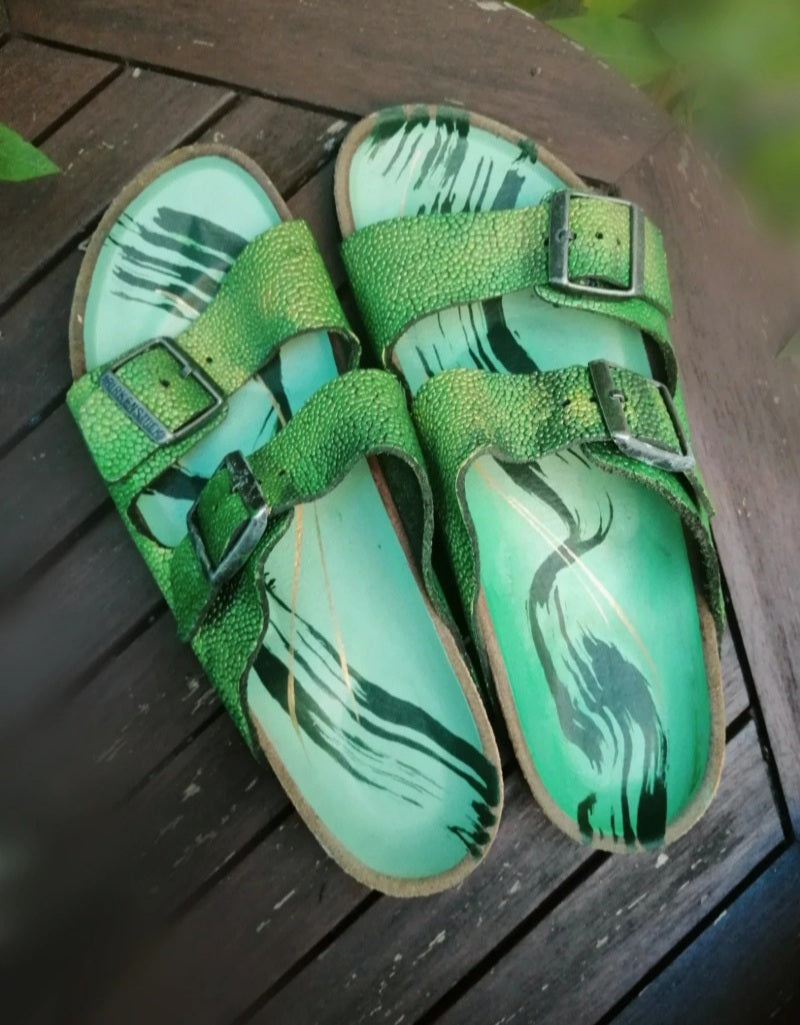 Sandales Birkenstock Arizona 41 🦎 vert, par Bo’Aime France 2025