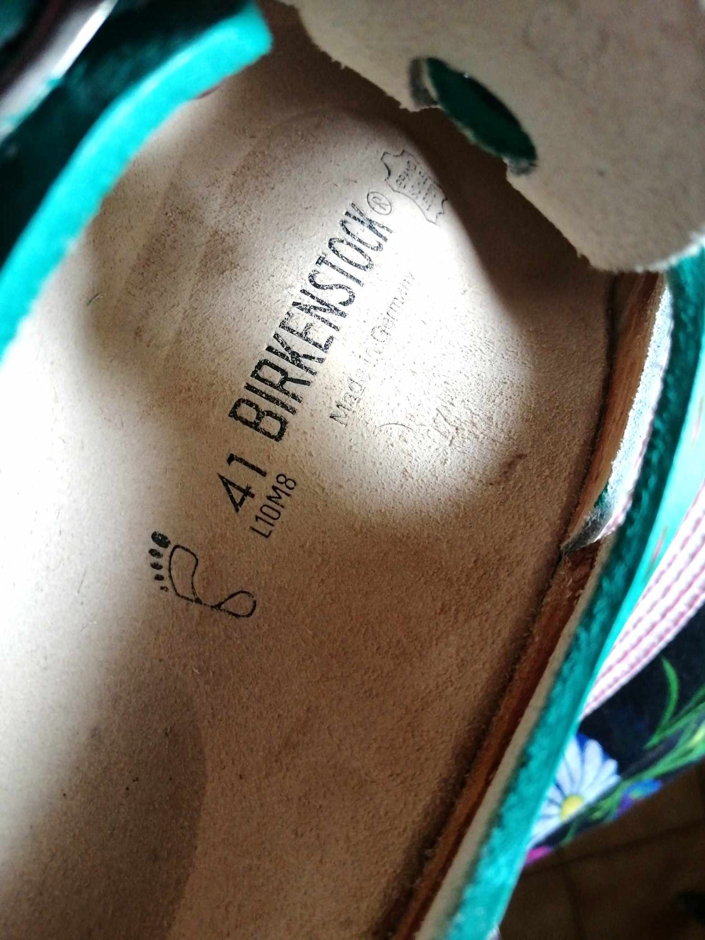Babies BOHÈME de Birkenstock 41 turquoise et flower power 🌸